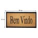 Capacho Riacho Bem Vindo 30x60 cm Natural e Preto Apaeb
