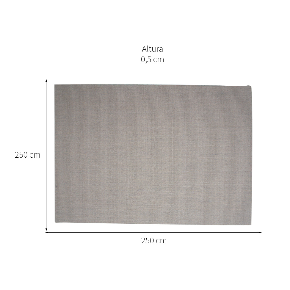 Tapete Natural Quadrado Sisal (250x250cm) Areia