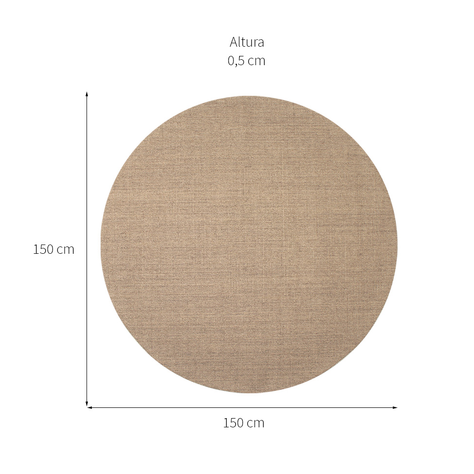 Tapete Natural Redondo Sisal (150x150cm) Kapa