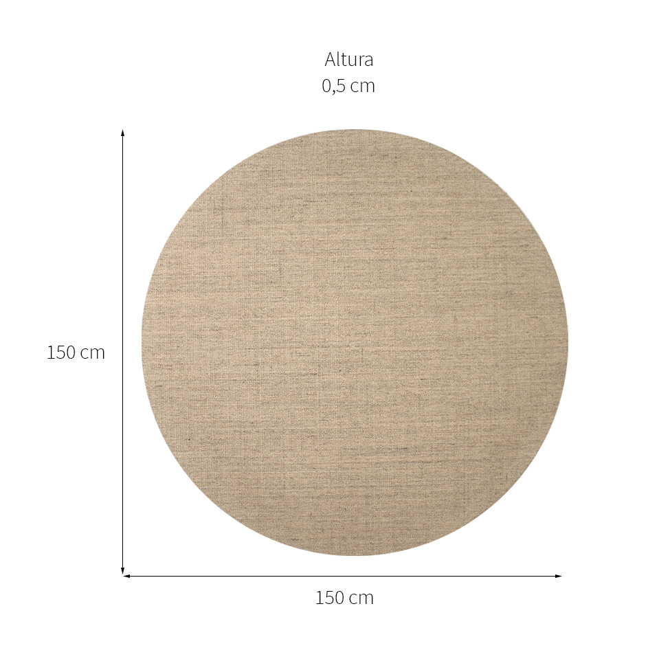 Tapete Natural Redondo Sisal (150x150cm) Polar