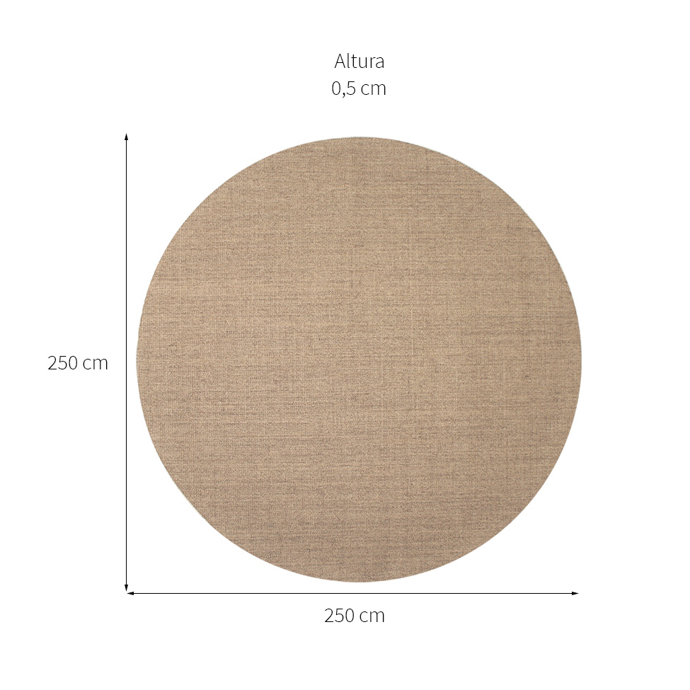 Tapete Natural Redondo Sisal (250x250cm) Kapa
