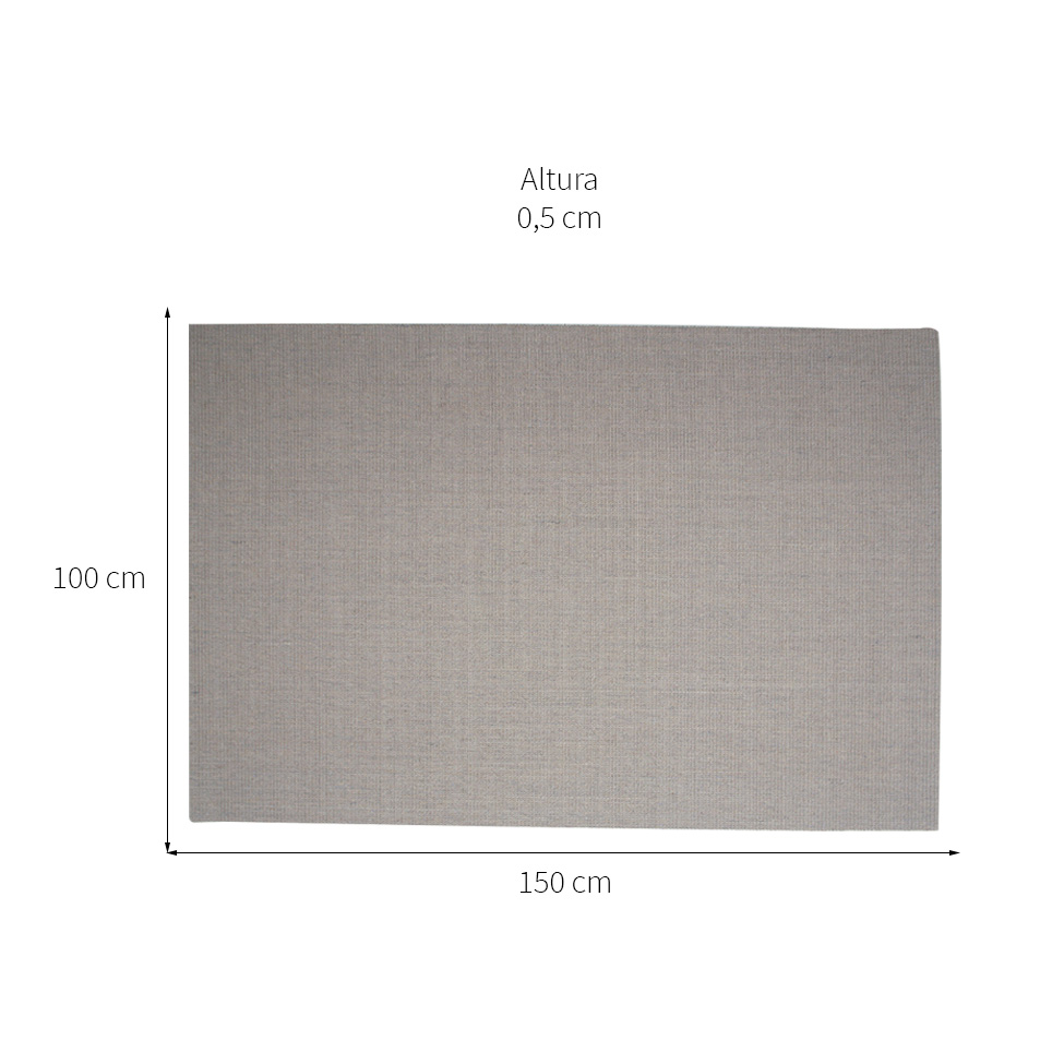 Tapete Natural Retangular Sisal (100x150cm) Areia