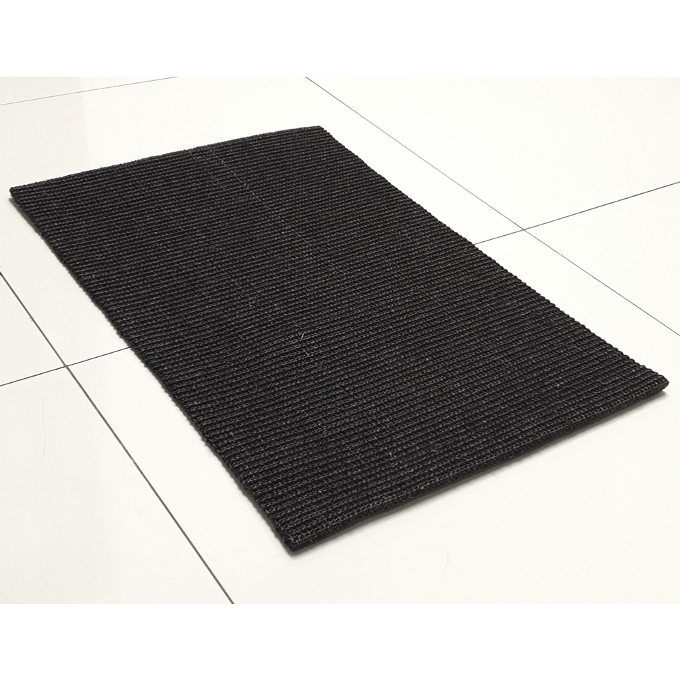 Tapete Natural Retangular Sisal (100x150cm) Preto