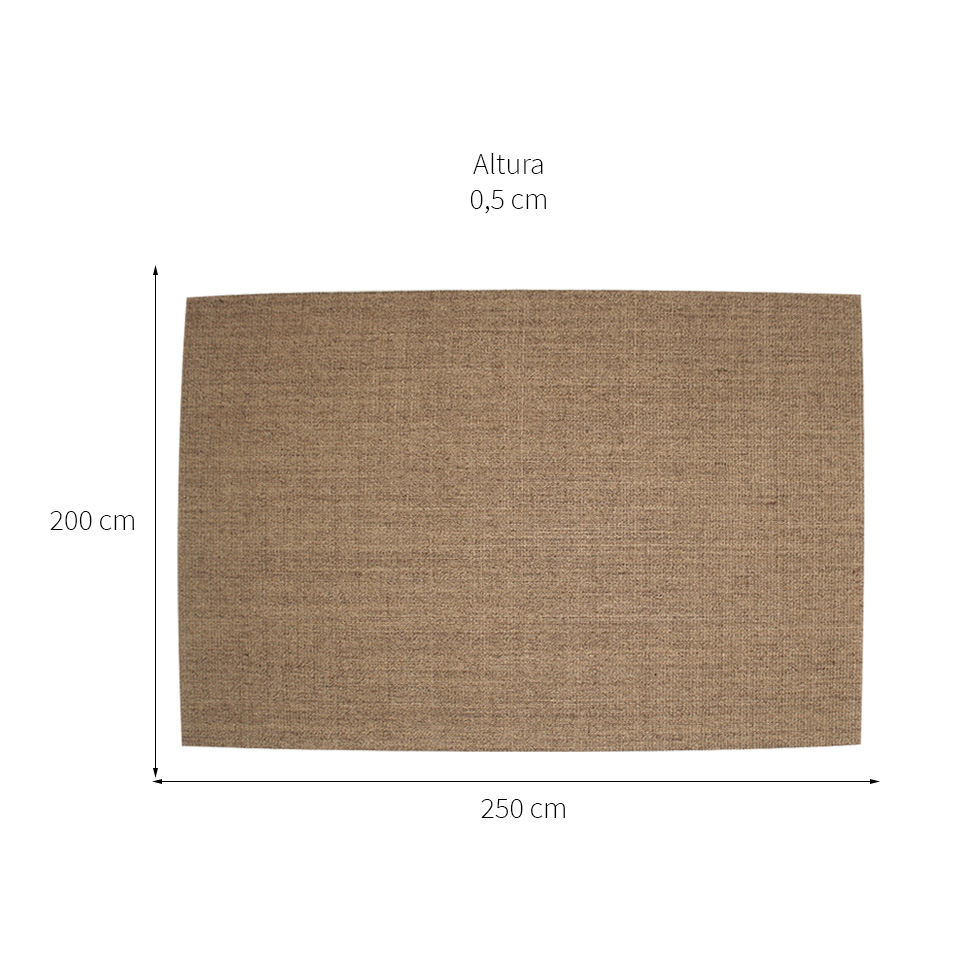 Tapete Natural Retangular Sisal (200x250cm) Kapa