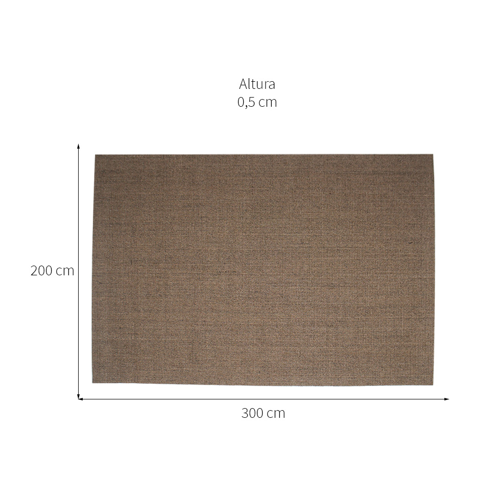 Tapete Natural Retangular Sisal (200x300cm) Camelo