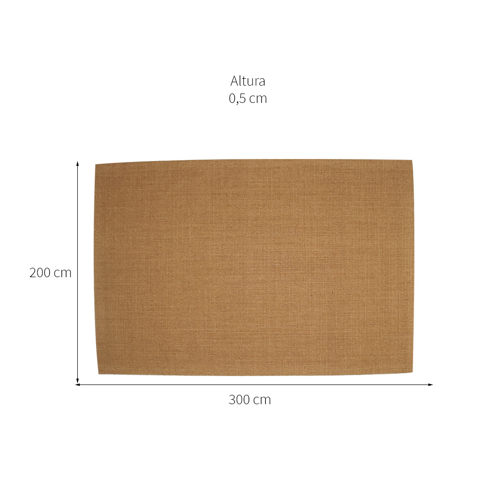 Tapete Natural Retangular Sisal (200x300cm) Mel Claro