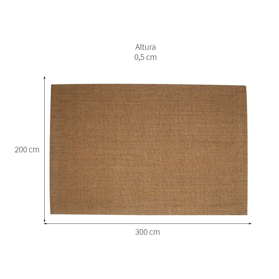 Tapete Natural Retangular Sisal (200x300cm) Mesclado