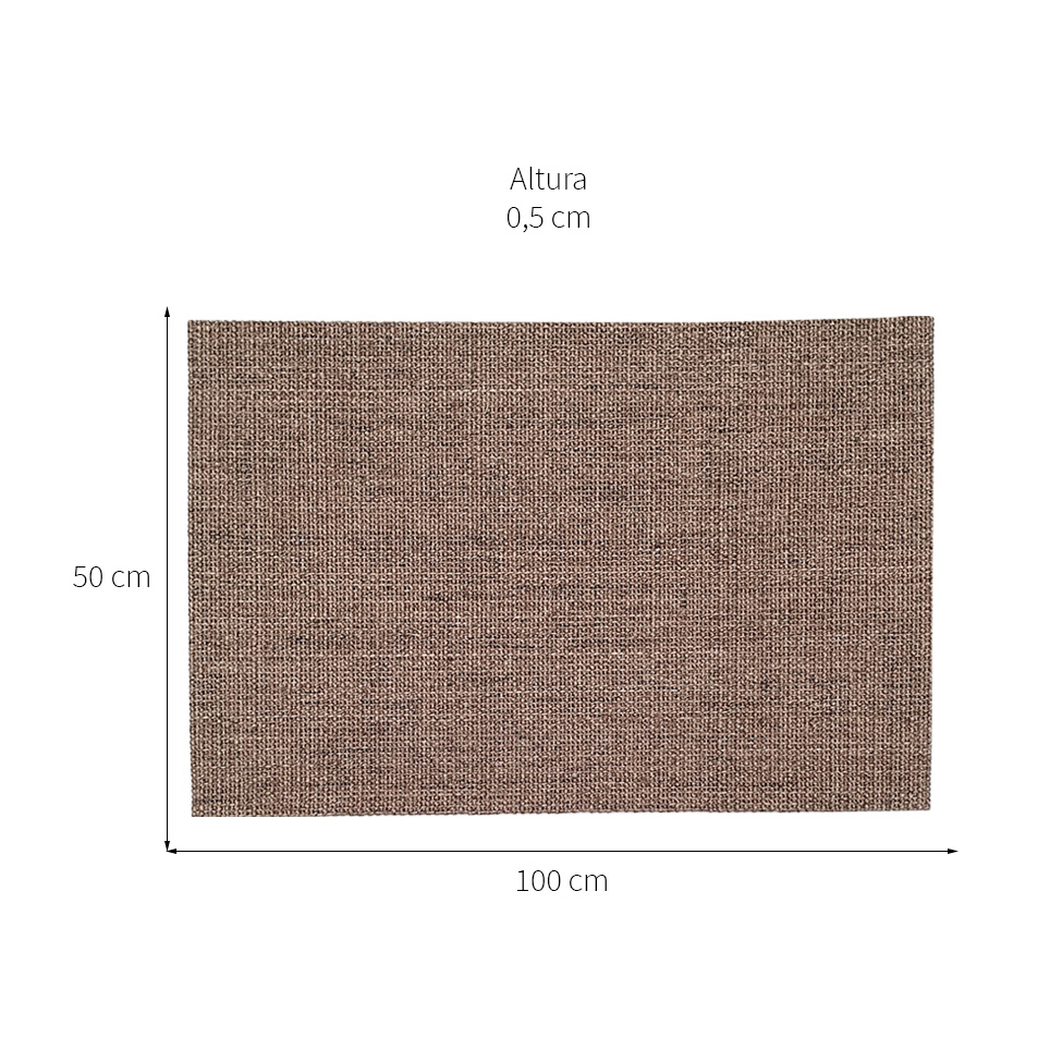 Tapete Natural Retangular Sisal (50x1cm) Camelo