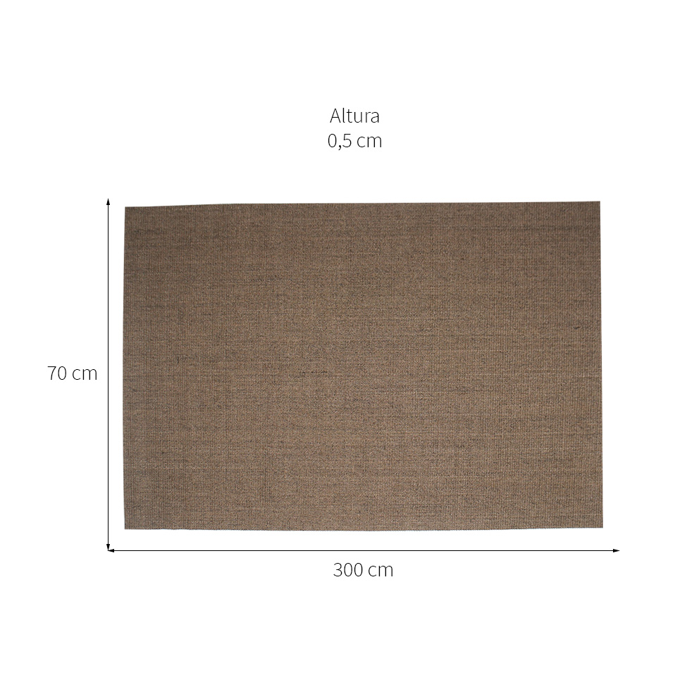 Tapete Natural Retangular Sisal (70x300cm) Camelo