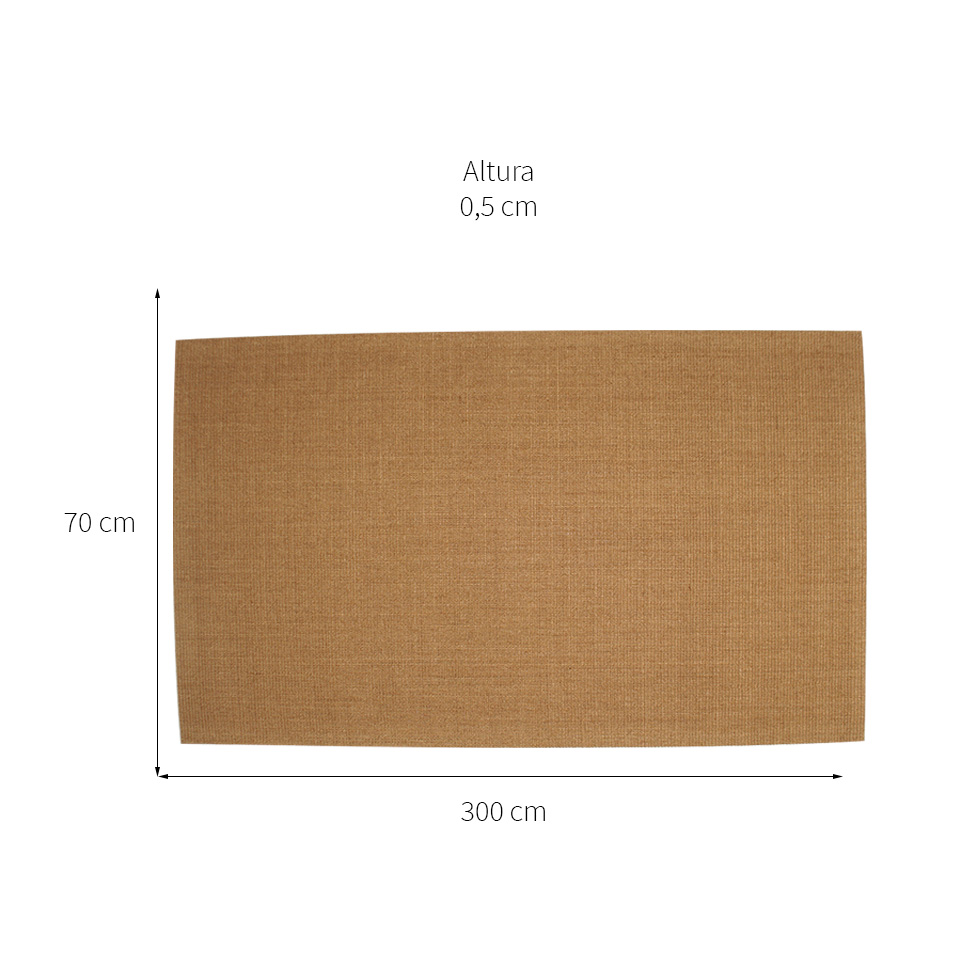 Tapete Natural Retangular Sisal (70x300cm) Mel Claro