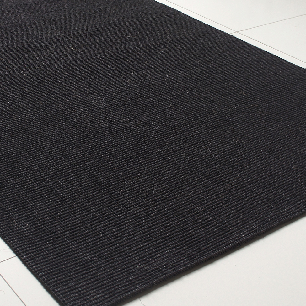 Tapete Natural Retangular Sisal (70x300cm) Preto