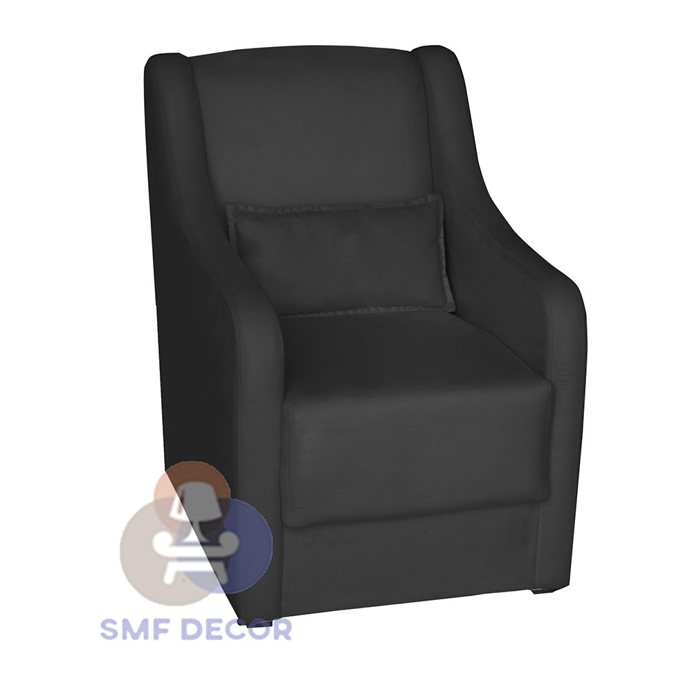 Poltrona para Amamentação Glamour com Almofada Preto