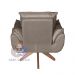 Poltrona/Cadeira Decorativa Glamour Opala Com Base Giratória 30cm em Madeira Capuccino