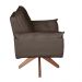 Poltrona/Cadeira Decorativa Glamour Opala Com Base Giratória 30cm em Madeira Marrom