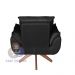 Poltrona/Cadeira Decorativa Glamour Opala Com Base Giratória 30cm em Madeira Preto