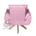Poltrona/Cadeira Decorativa Glamour Opala Com Base Giratória 30cm em Madeira Rosê