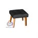 Puff Banqueta Decorativa Glamour Dubai Com Pés Quadrado Preto