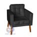 Sofá/Poltrona/Cadeira Decorativa Glamour Dubai com pés em Madeira Preto