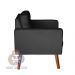 Sofá/Poltrona/Cadeira Decorativa Glamour Dubai com pés em Madeira Preto