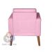 Sofá/Poltrona/Cadeira Decorativa Glamour Dubai com pés em Madeira Rosê