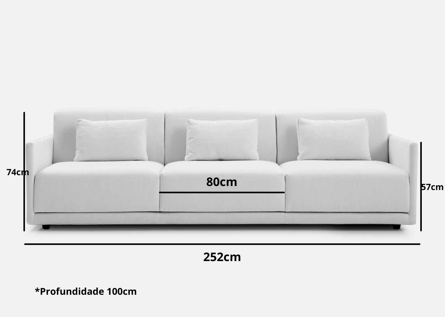 Sofá 3 Lugares King Size - Nov005