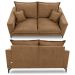 Sofá 2 Lugares Modular Boma 1,70m Boucle Caramelo Sofá inBox