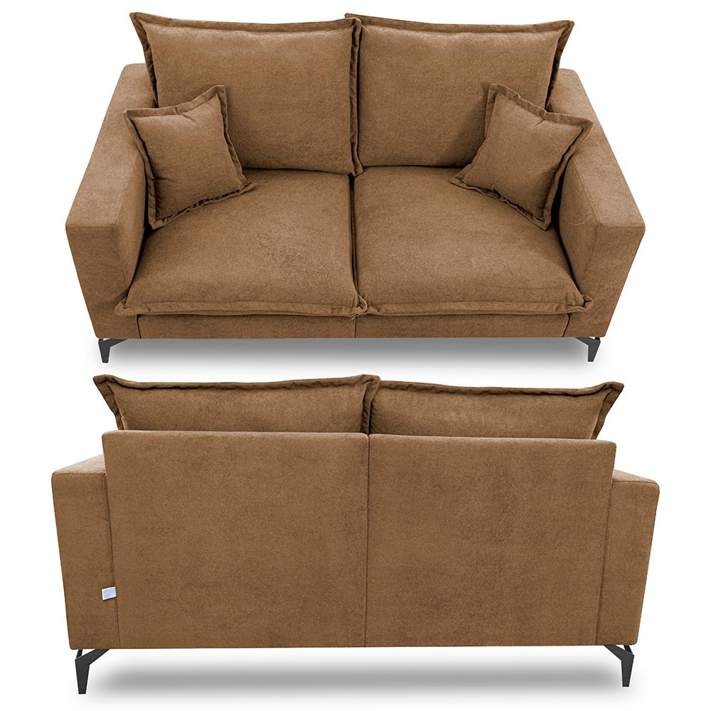 Sofá 2 Lugares Modular Boma 1,70m Boucle Caramelo Sofá inBox