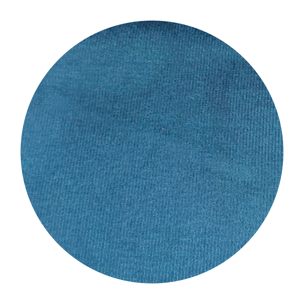Banco 2 Lugares Theo Veludo Azul e Imbuia 140 cm