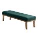 Banco 2 Lugares Theo Veludo Verde e Mel 160 cm