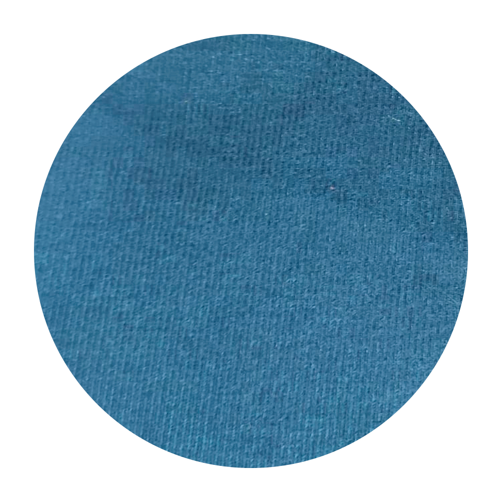 Banco 3 Lugares Theo Veludo Azul e Mel 160 cm