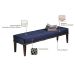 Banco Livia Azul e Imbuia 160 cm