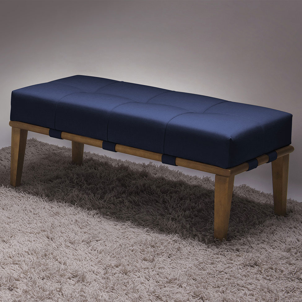 Banco Livia Azul e Mel 140 cm