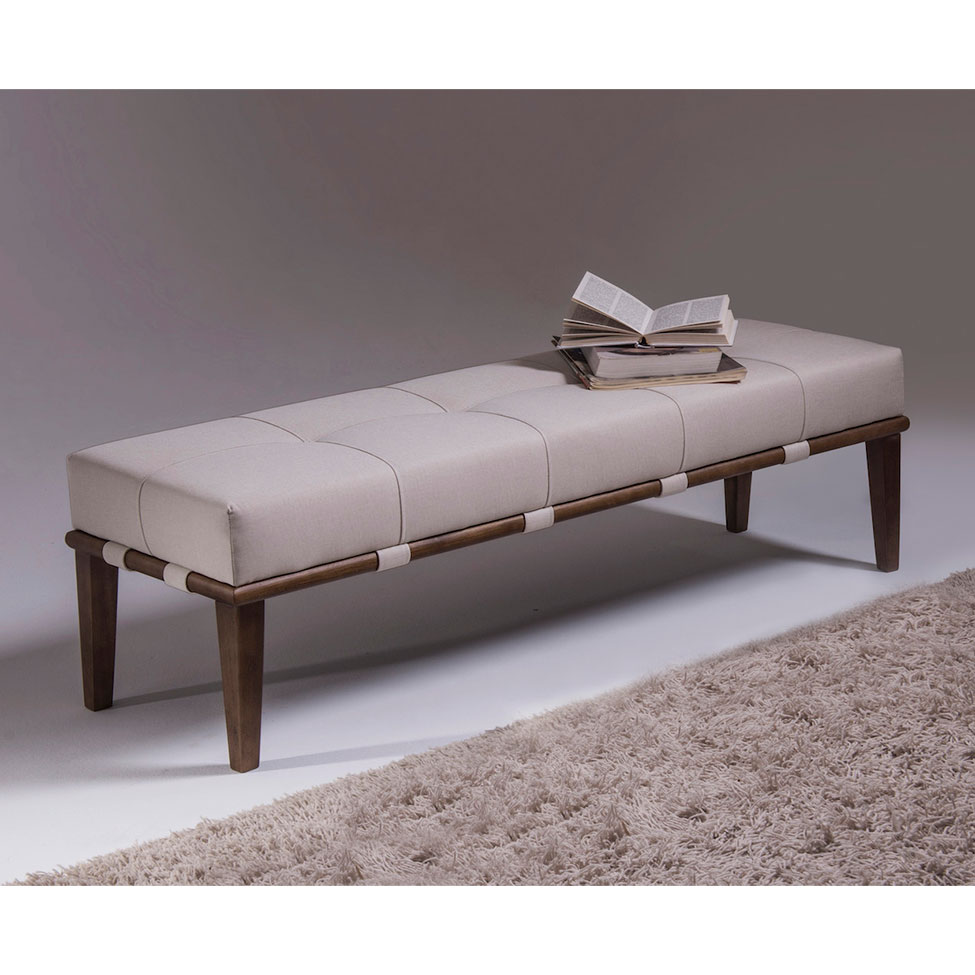 Banco Livia Bege e Imbuia 160 cm