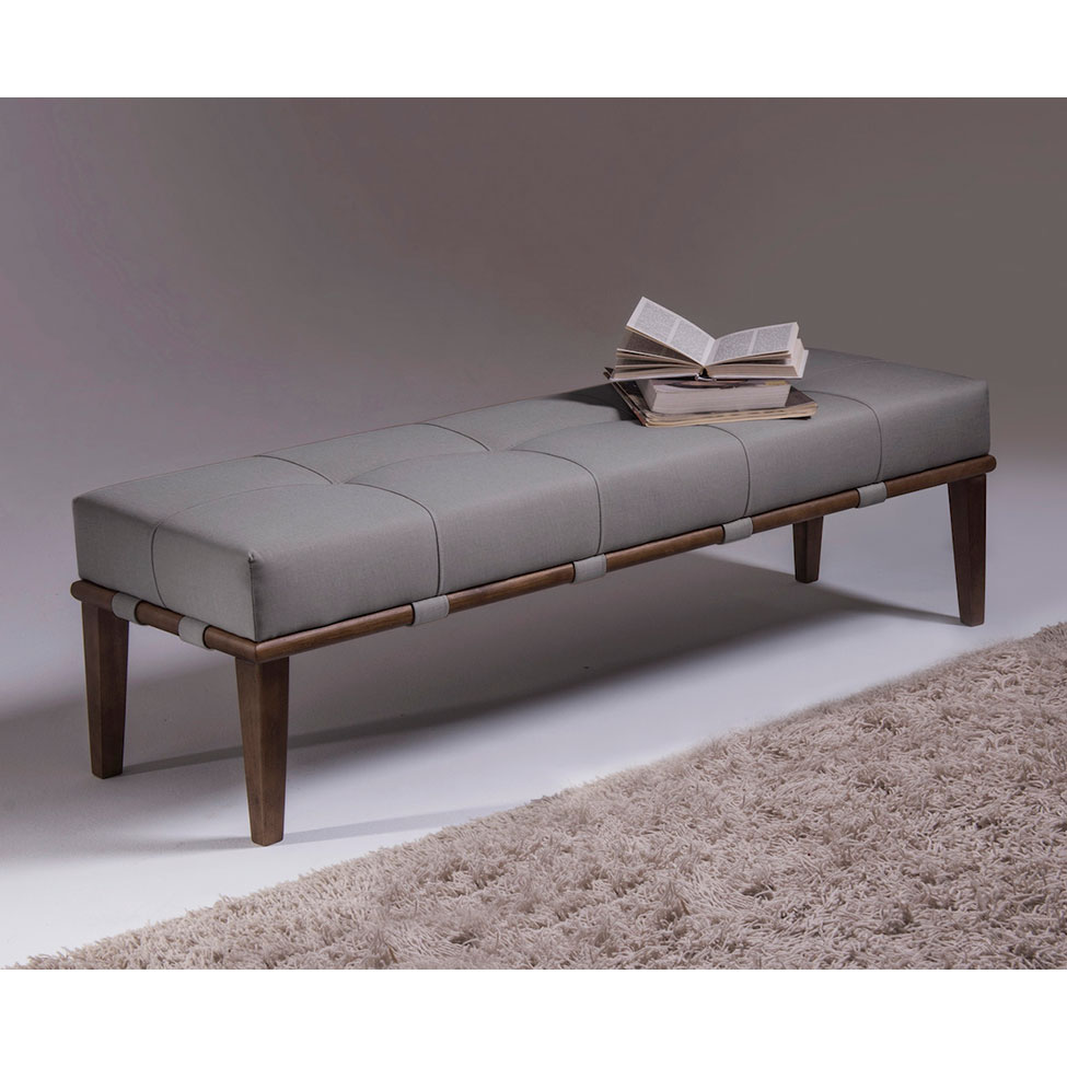 Banco Livia Cinza e Imbuia 140 cm