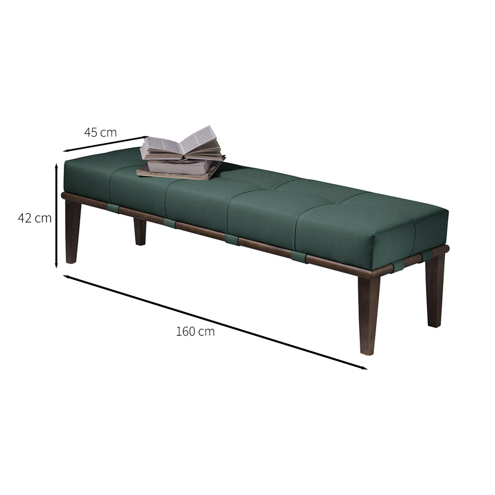 Banco Livia Verde e Imbuia 160 cm