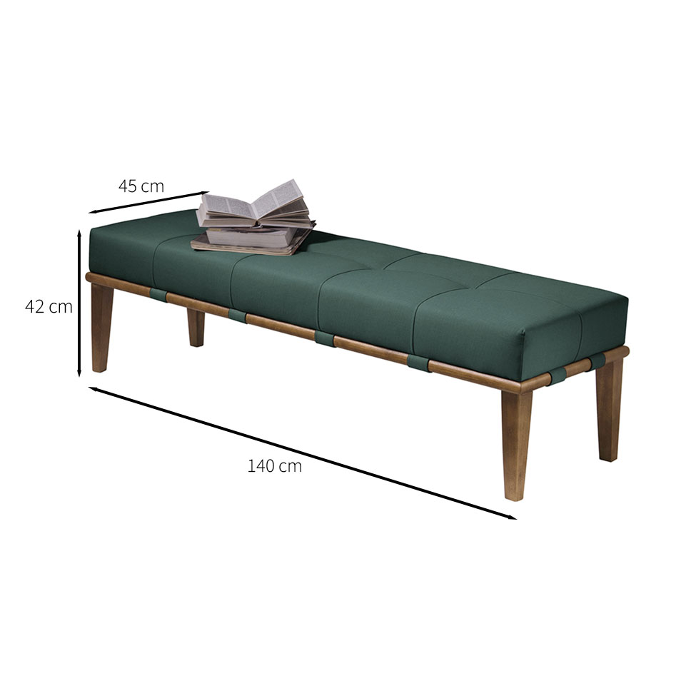 Banco Livia Verde e Mel 140 cm