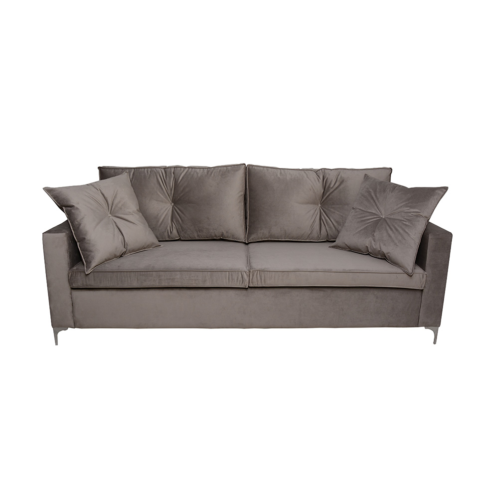 Sofá 3 Lugares Viena 210 cm Soft Cinza