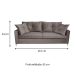 Sofá 3 Lugares Viena 210 cm Soft Cinza