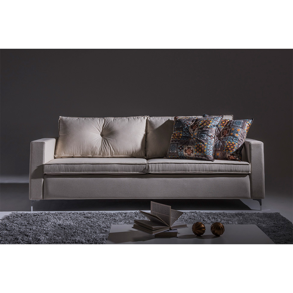 Sofá 3 Lugares Viena 210 cm Soft Marrom Claro