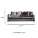 Sofá 3 Lugares Viena 210 cm Soft Marrom Claro