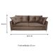 Sofá 3 Lugares Viena 210 cm Soft Marrom Médio