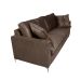 Sofá 3 Lugares Viena 210 cm Soft Marrom Médio