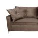 Sofá 3 Lugares Viena 210 cm Soft Marrom Médio