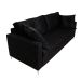 Sofá 3 Lugares Viena 210 cm Soft Preto