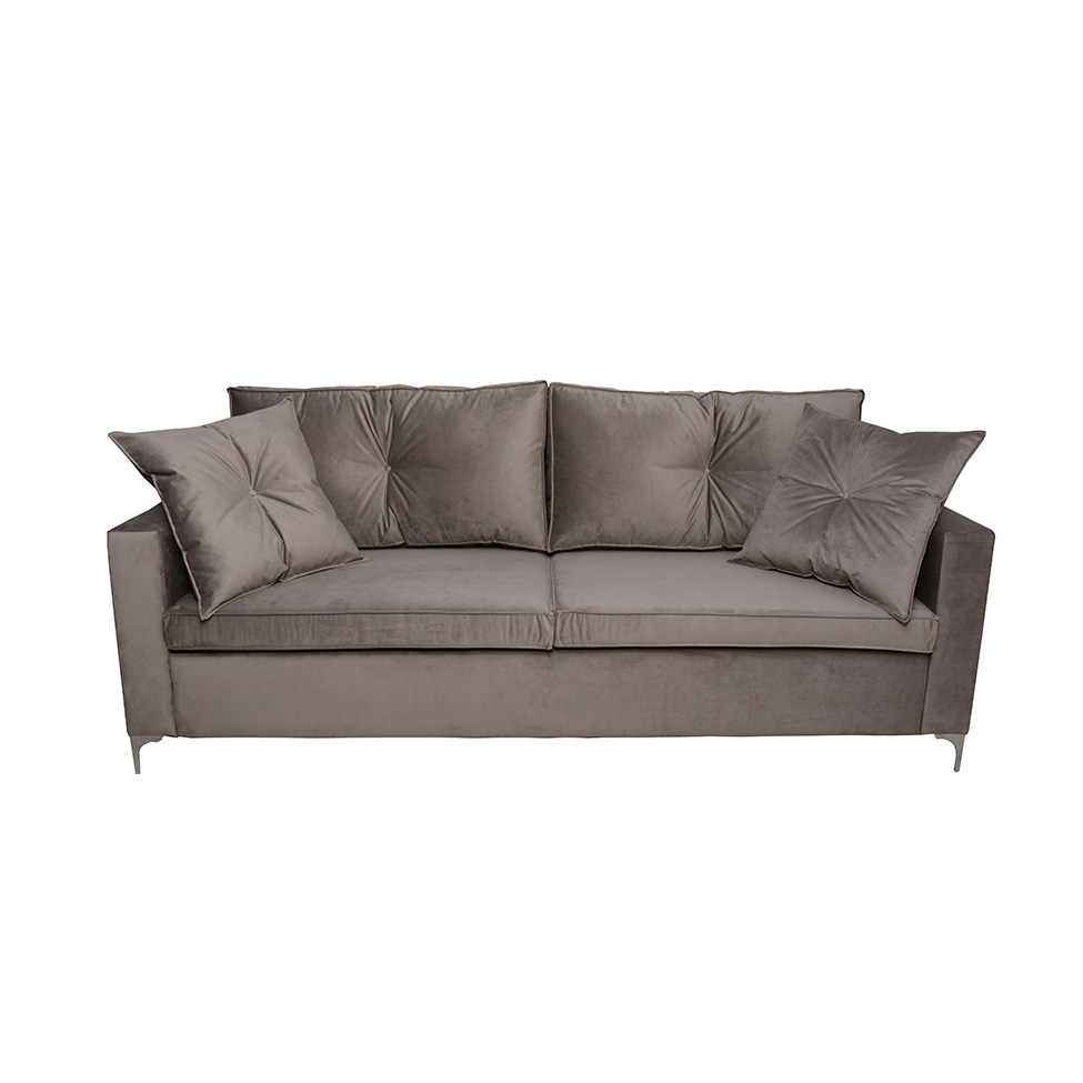 Sofá 3 Lugares Viena 230 cm Soft Cinza