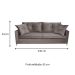 Sofá 3 Lugares Viena 230 cm Soft Cinza