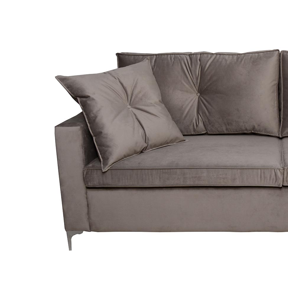 Sofá 3 Lugares Viena 230 cm Soft Cinza