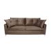 Sofá 3 Lugares Viena 230 cm Soft Marrom Médio