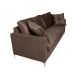Sofá 3 Lugares Viena 230 cm Soft Marrom Médio