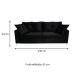 Sofá 3 Lugares Viena 230 cm Soft Preto
